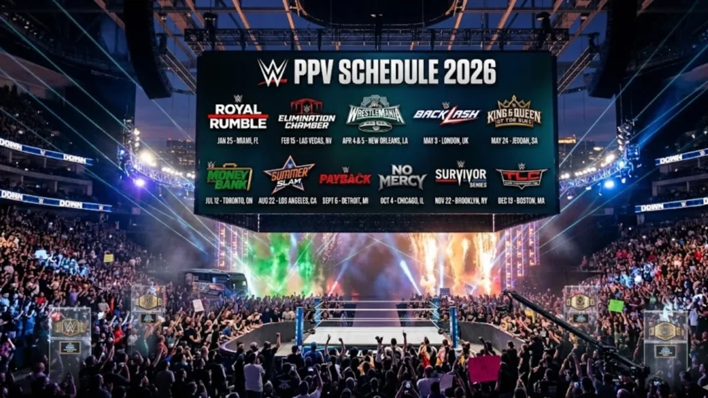 WWE PPV Schedule 2026