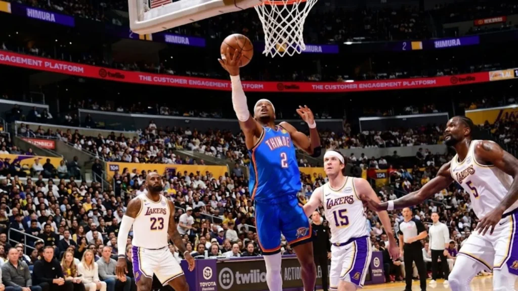 Lakers vs Thunder match stats