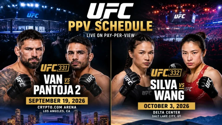 UFC PPV Schedule 2026: Dates, Fight Cards, and What’s Actually Happening